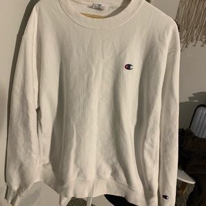 White Champion Crewneck